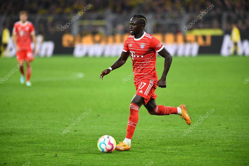 DORTMUND, GERMANY - OCTOBER 8, 2022: Sadio Mane. The football match of Bundesliga  Borussia Dortmund vs Bayern Munich