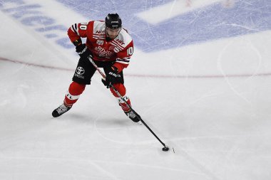 COLOGNE, ALMANY - 4 Ekim 2022: jON MATSUMOTO. Hokey maçı DEL Koelner Haie - REV Bremerhaven (Fischtown Pinguins)