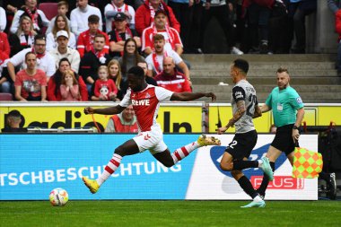 KOLOGNE, ALMANE 16 EKİM 2022 Kingsley Schindler. Bundesliga 1 'in futbol maçı. FC Koeln, FC Augsburg 'a karşı. Rhein Enerji Stadyumu Futbol Stadyumu. 