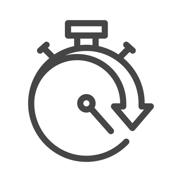 Stop Horloge Symbool Snelle Tijd Pictogram Express Dringende Diensten — Stockvector