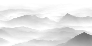 Bulutlu dağ manzarası