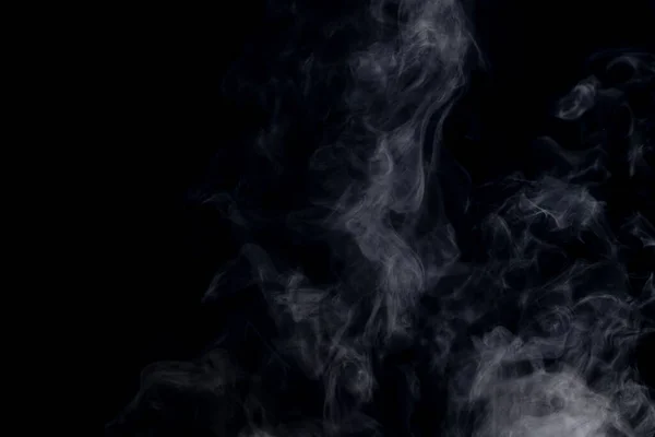 Steam Steam Rising Black Background — Stock Photo, Image