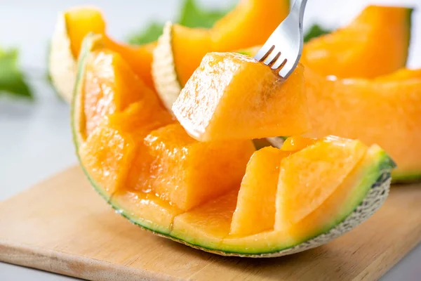 Culture Délicieux Melons Élevés Par Les Agriculteurs Photos De Stock Libres De Droits