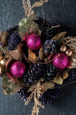 A beautiful Christmas wreath to decorate in December