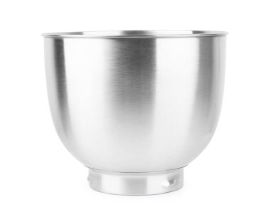 Gıda işlemci kasesi beyaz arka planda izole.