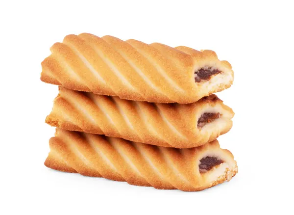 Isolare Cookie Sfondo Bianco Con Percorso Ritaglio — Foto Stock