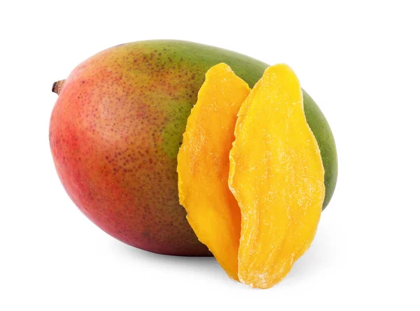 Sušené Mango Leželo Bílém Talíři — Stock fotografie