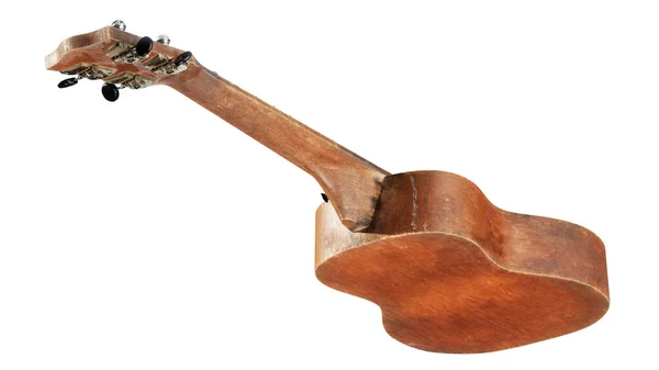 Houten Traditionele Sopraan Ukulele Maken Illustratie Geïsoleerd Witte Achtergrond — Stockfoto