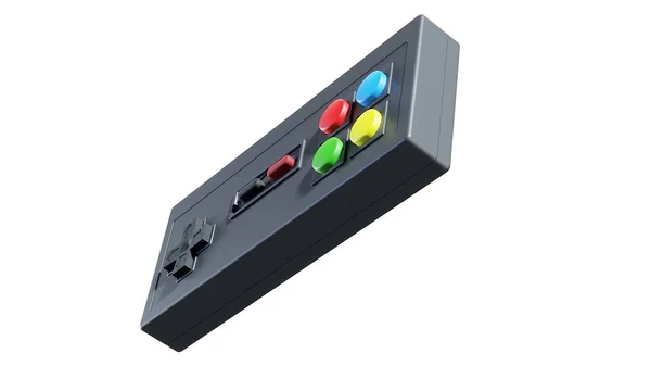 Joystick Colorido Bonito Gamepad Console Jogo Fundo Branco Jogos Computador — Fotografia de Stock