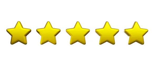 Pięć Gwiazdek Błyszczące Koncepcja Oceny Klienta Klienta Temat Pracownika Strony — Zdjęcie stockowe