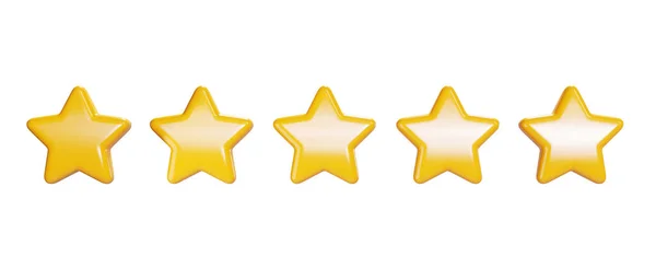 Cinco Estrellas Brillante Concepto Retroalimentación Valoración Del Cliente Sobre Empleado — Foto de Stock