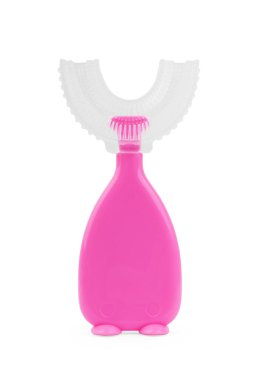 Beyaz arka planda çocuk diş fırçası, izole..