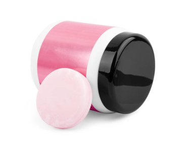 Gerçekçi beyaz kozmetik krem kutusu ve krem, merhem, diş macunu, losyon şişesi için tüp. Jöle, pudra, balsam, boş etiketli. Sabun pompası.