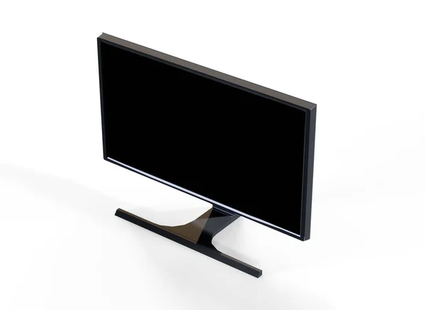 Computer Blank Screen Isolated White Background Rendering — 图库照片