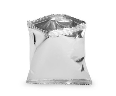 Beyaz arkaplanda boş bir kese kağıdı