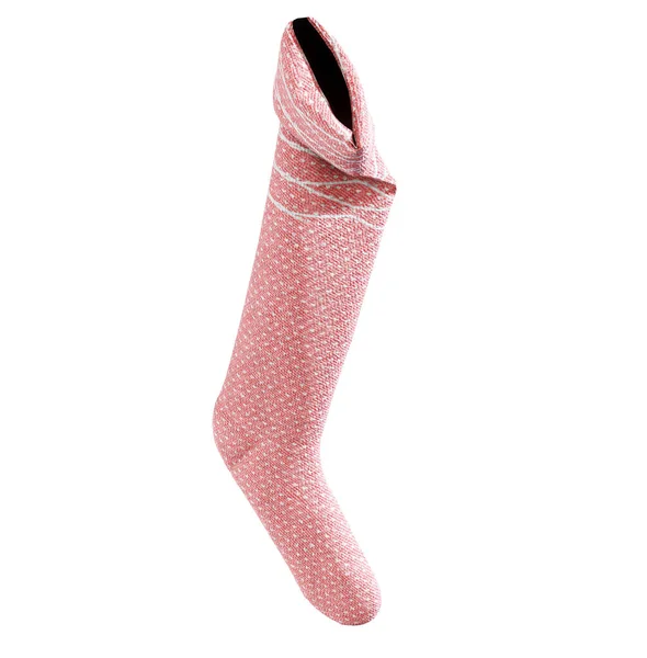 Render Red White Xmas Sock — Stock Photo, Image