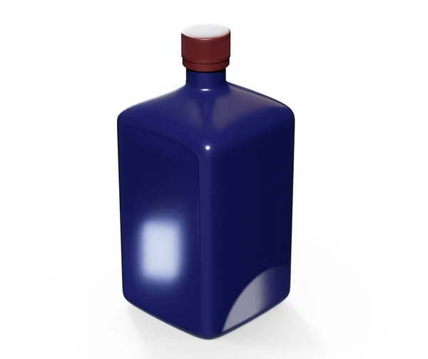 Визуализация Группы Трех Пластиковых Бутылок Прозрачной Газированной Водой Изолированной Белом — стоковое фото