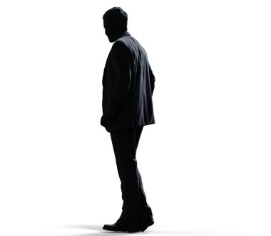 İş adamları bilgi arkaplanı 3D görüntüleme konusunda ofiste el sıkışıyor