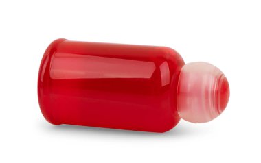 Duş jeli beyaz bir arka plan üzerinde plastik tüp.