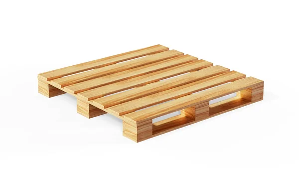 木製パレットのスタックを閉じる3Dレンダリング — ストック写真