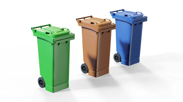 Reciclagem Bin Com Símbolo Reciclagem Render — Fotografia de Stock