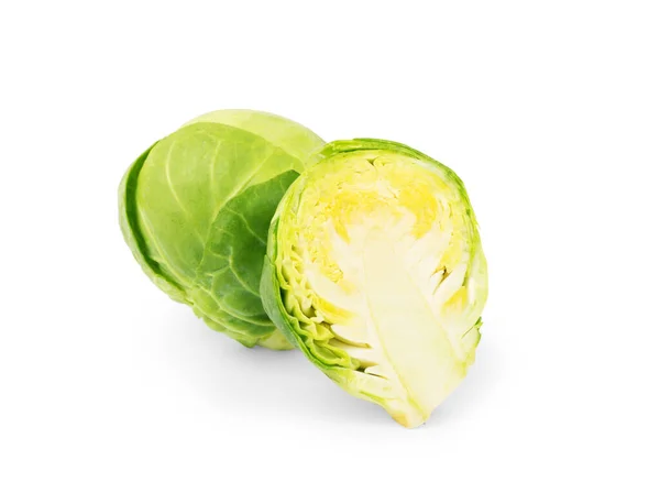 Brussels Sprouts Isolated White Background — Stock Photo, Image