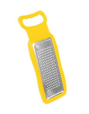 Beyaz bir arka plan üzerinde sebze için rende. Mutfak rendesi clos