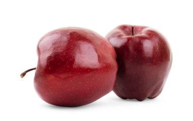 Mükemmel Taze Yeşil Elma Kırpma Yolu ile Alanın Tam Derinliğinde Beyaz Arkaplanda İzole Edildi.