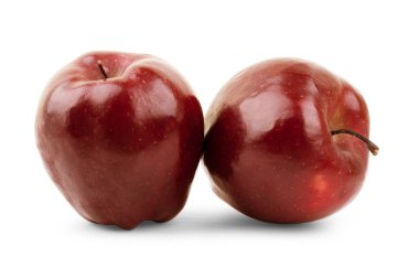 Mükemmel Taze Yeşil Elma Kırpma Yolu ile Alanın Tam Derinliğinde Beyaz Arkaplanda İzole Edildi.