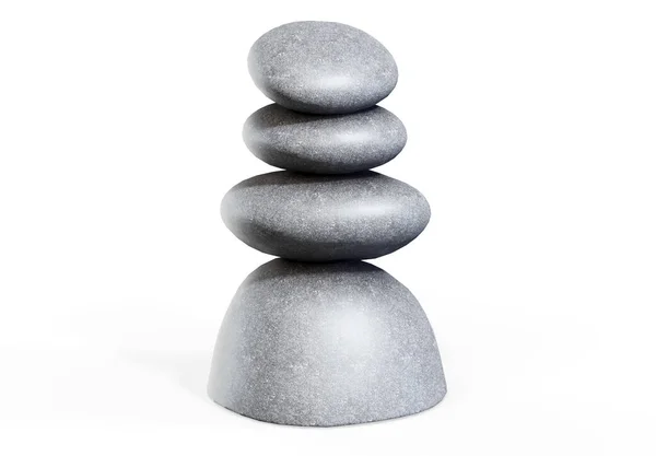 Conceptual Image Meditation Stones Render Illustration — Stock Photo, Image