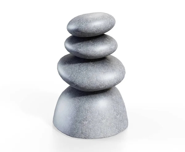 Conceptual Imagen Con Piedras Meditación Esta Una Ilustración Renderizado — Foto de Stock