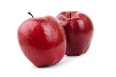 Mükemmel Taze Yeşil Elma Kırpma Yolu ile Alanın Tam Derinliğinde Beyaz Arkaplanda İzole Edildi.