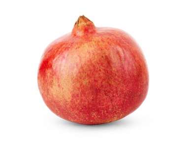 beyaz arkaplanda izole edilmiş olgun nar 