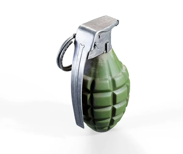 Render Illustration Grenade Isolated White Background — 스톡 사진