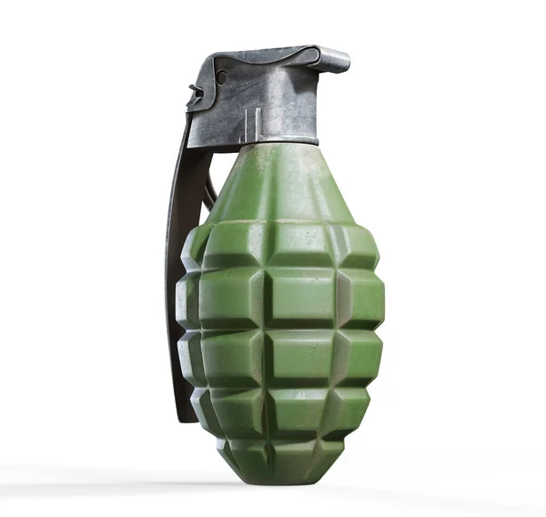 Render Illustration Grenade Isolated White Background — 스톡 사진