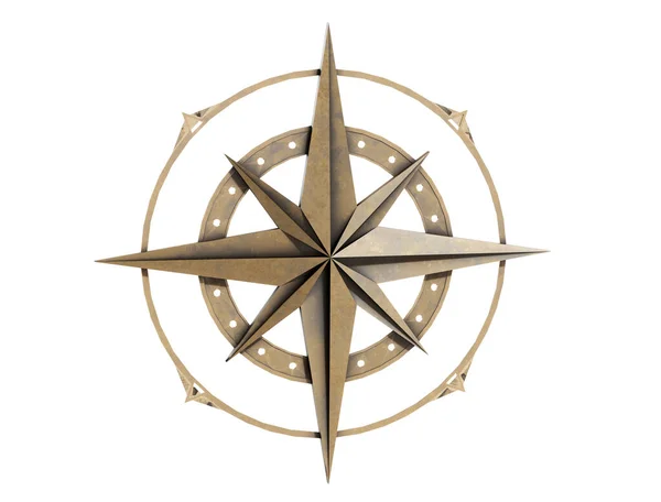 Navigation Compass Render White — Stok fotoğraf