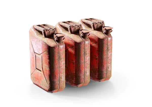 Rendering Red Jerry Can Isolated — Stock Photo, Image