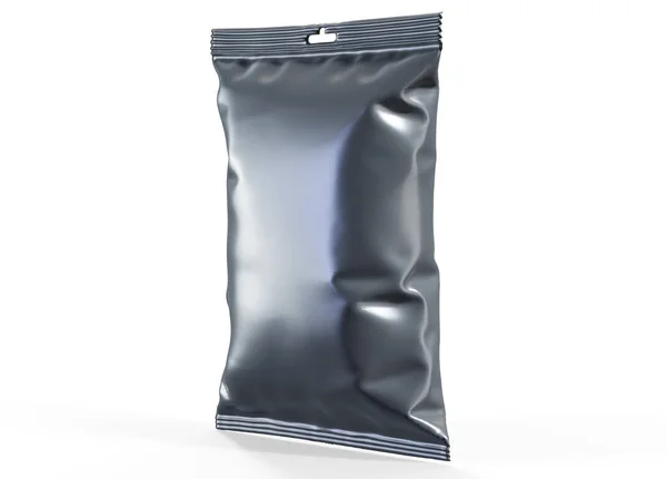 Tom Folie Plast Vit Kaffe Väska Isolerad Vit Bakgrund Förpackning — Stockfoto