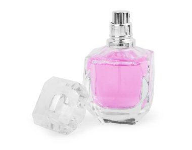 Parfüm şişesi maketi, boş kozmetik şişeleri şablonu. Paket tasarımı.