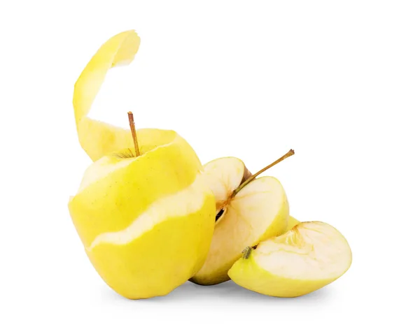 Pomme Verte Fraîche Parfaite Isolée Sur Fond Blanc Pleine Profondeur — Photo