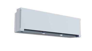 Beyaz dokunmatik beyaz ekran klima beyaz duvar 3D görüntüleme