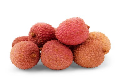 Litchi beyaz arkaplanda izole edildi