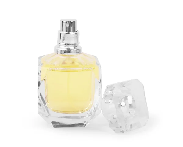 香水ガラスボトルモックアップ 空白の化粧品ボトルテンプレート パッケージデザイン — ストック写真