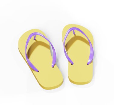 Beyaz arka plan üzerinde floplar Flip 3D render 