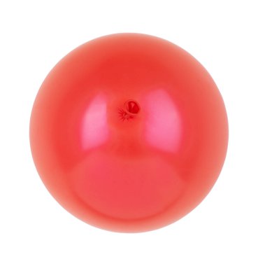 Tek kırmızı balon üzerinde beyaz izole
