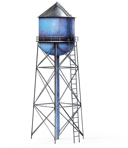 Water Tower Industrial Construction Render — Stok fotoğraf