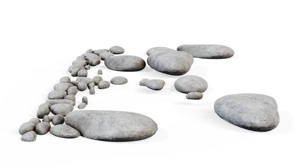 Balanced Row Zen Pebbles — Stock Photo, Image