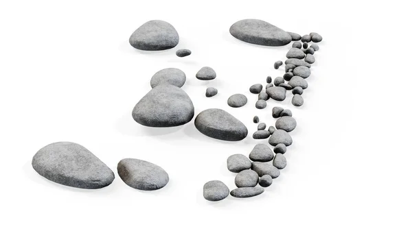 Fila Equilibrada Guijarros Zen — Foto de Stock