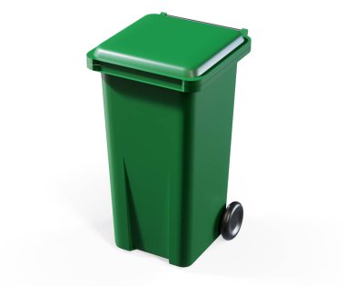 Çöp kutusunun geri dönüşüm sembolü 3d render