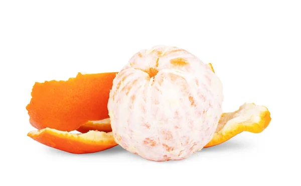 Szeletelt Narancssárga Gyümölcs Levelek Elszigetelt Fehér Vágógörbe — Stock Fotó
